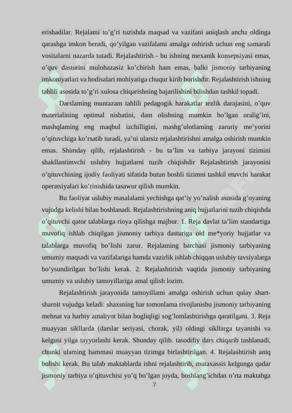 SPORTDA REJALASHTIRISH TEXNOLOGIYASINING UMUMIY QOIDALARI 7