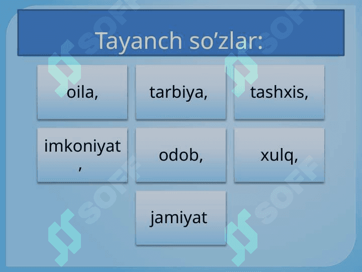 OILANING TARBIYAVIY IMKONIYATLARINI TASHXIS  ETISH. 3