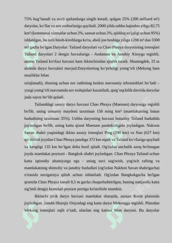 «Tailand davlatiga iqdisodiy-geografik tavsifi 7
