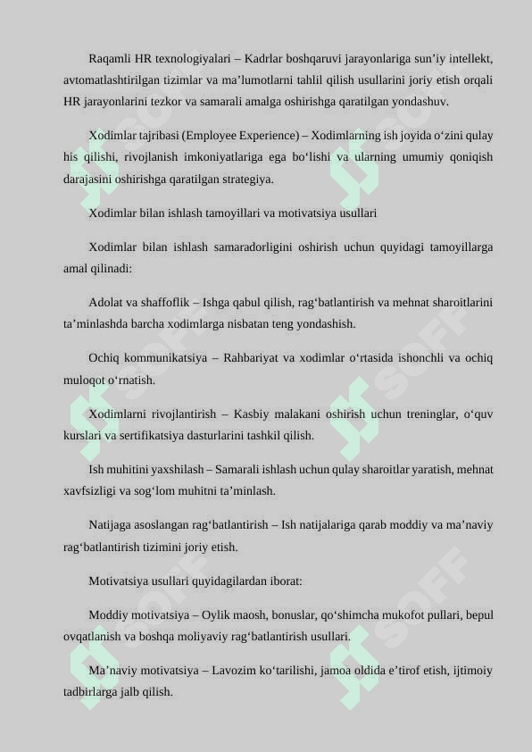 Artel kompaniyasining inson resurslarini boshqarishi 4