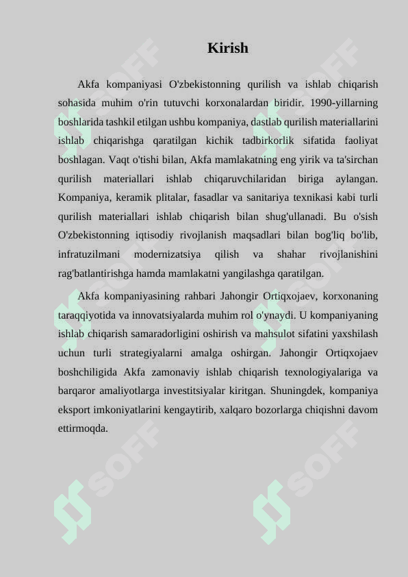 Akfa kompaniyasi Jahongir Ortiqxojayev 2