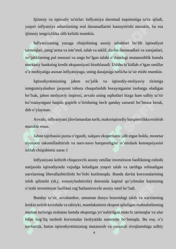 INFLYATSIYANING MOHIYATI VA SABABLARI 6
