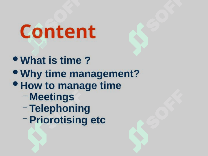 Time and time management 2