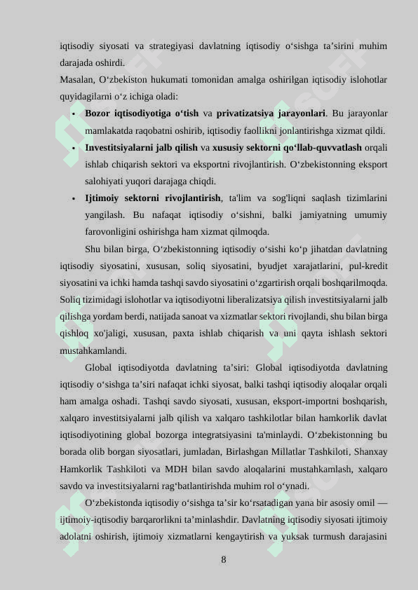 Davlatning iqtisodiy o’sishga ta’siri 8