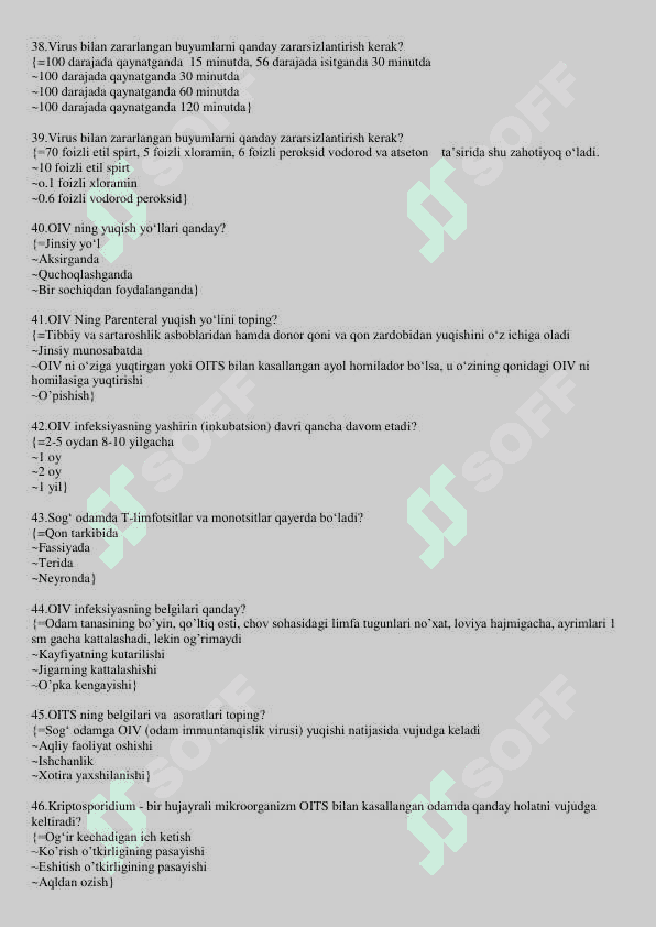 Valeologiya asoslari fanidan test javoblari bilan 5