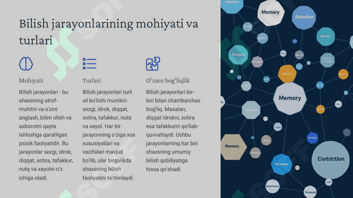 Shaxsning bilish jarayonlari va
xususiyatlari 3