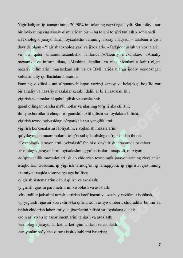 ip (tola ) ning mexanik hususiyatlari va hossalari mavzusida kurs ishi 7