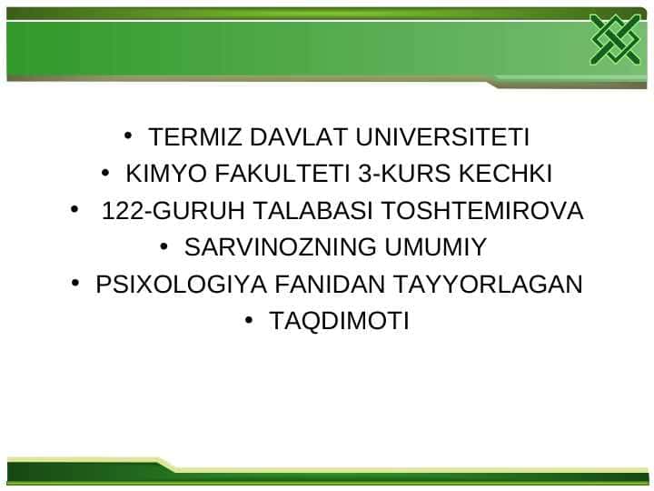 Diqqat haqida umumiy tushuncha