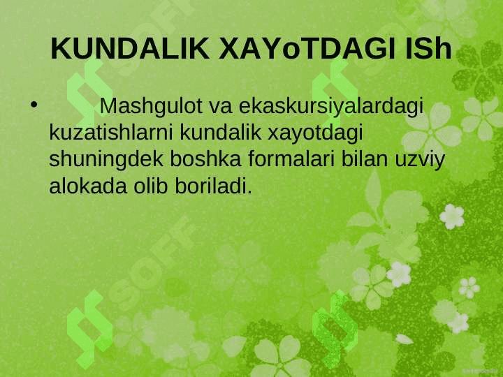 Maktabgacha ta’lim tashkilotida ekskursiyani o’tkazish mazmuni 8
