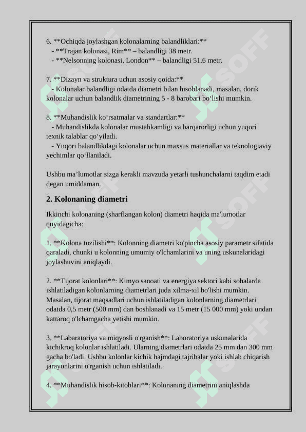 REKTIFIKATSION KOLONANING KONSTRUKTIV PARAMETRLAR 3