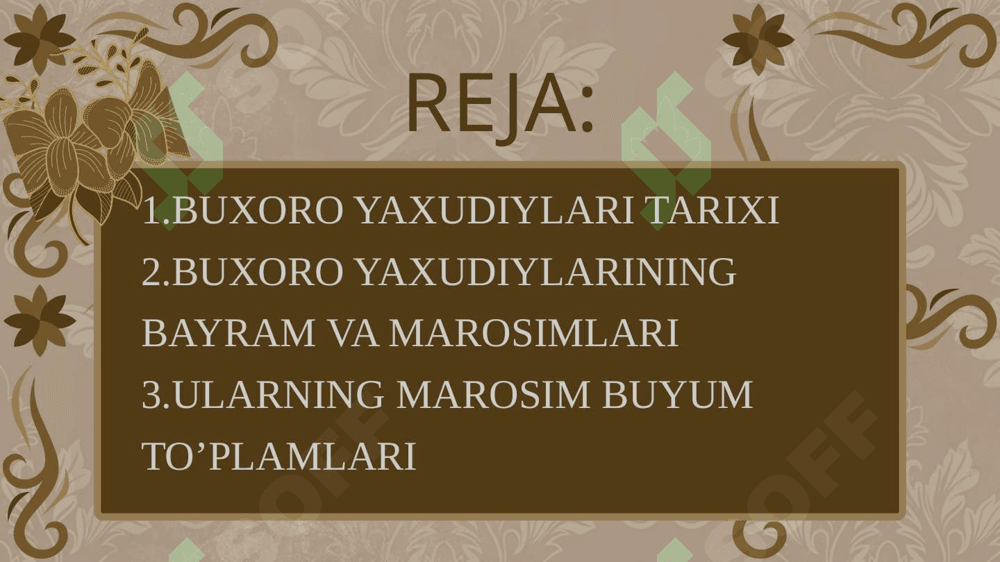 Buxoro yahudiylarining diniy marosimlari va bayramlari 2