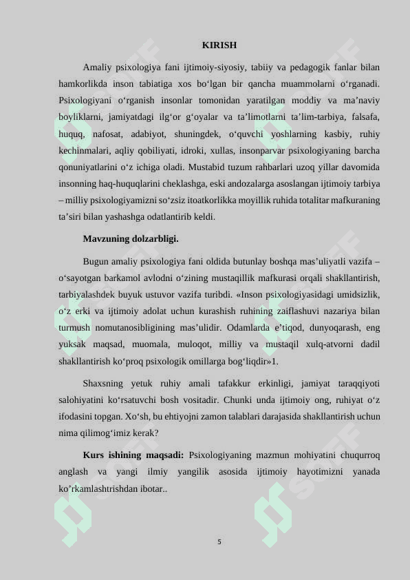 Amaliy psixologiyaning ilmiy asoslari 5