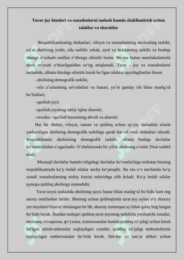 Turar-joy binolarining konstruktiv yechimlarini  tahlil qilish Turar-joy binolarining konstruktiv yechimlarini  tahlil qilish 2