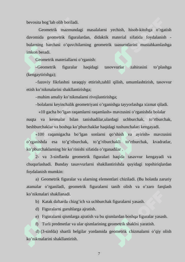 Boshlang’ich sinflarda geometrik materialni o’rgatish uslublari 7