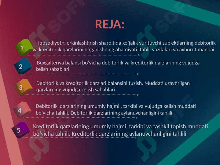 Debitorlik va kreditorlik qarzlarining tahlili 2