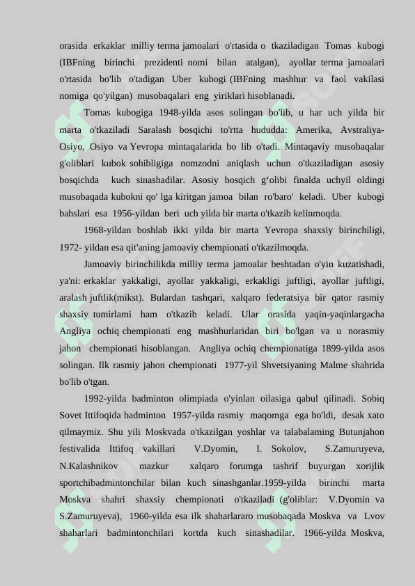 Ayollar badmintoni: rivojlanish jarayoni va tendensiyalar 7
