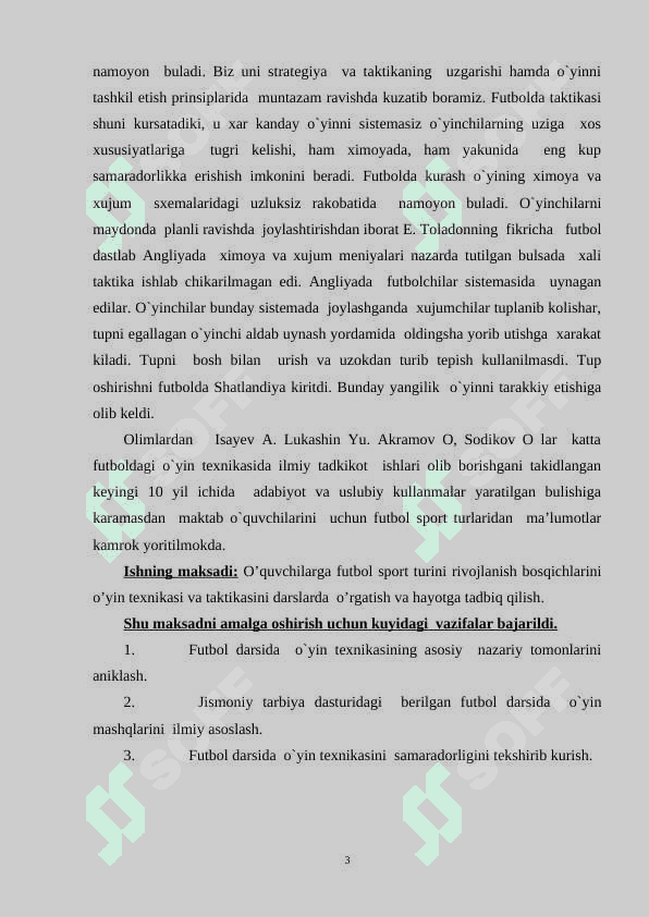 Futbolchilarning taktik tayyorgarligi 3
