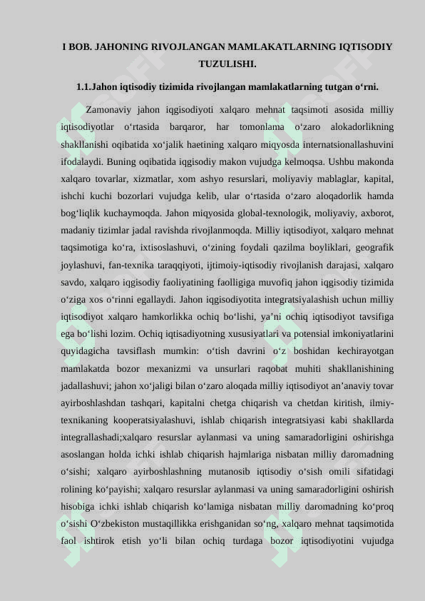 Jahon iqtisodiyotida rivojlangan mamlakatlarning tutgan oʻrni 5