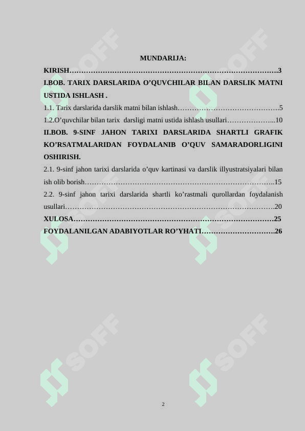 9-sinf jahon tarixi darslarida shartli grafik ko’rsatmalaridan foydalanish 2