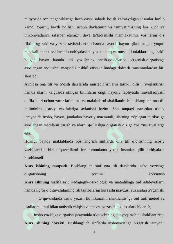 BOSHLANG’ICH SINFLARDA INSHO YOZISHGA O’RGATISH 4