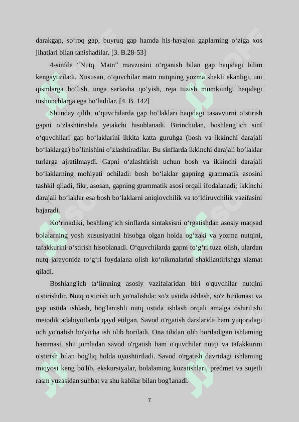 Savod o’rgatish davrida gap ustida ishlash 8