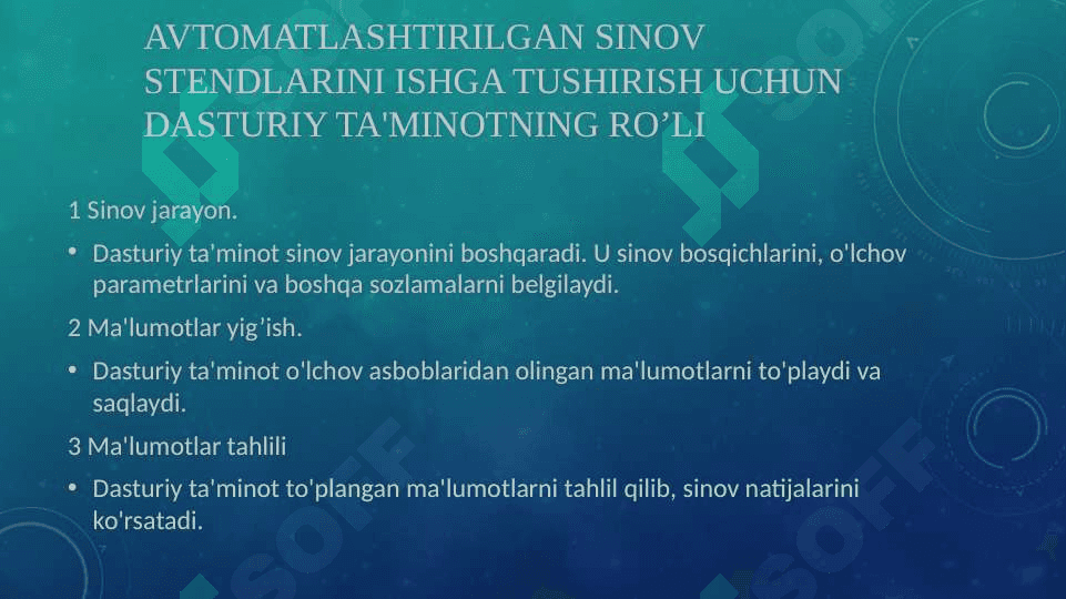 Zamonaviy Avtomatlashtirilgan Sinov Stendlari 4