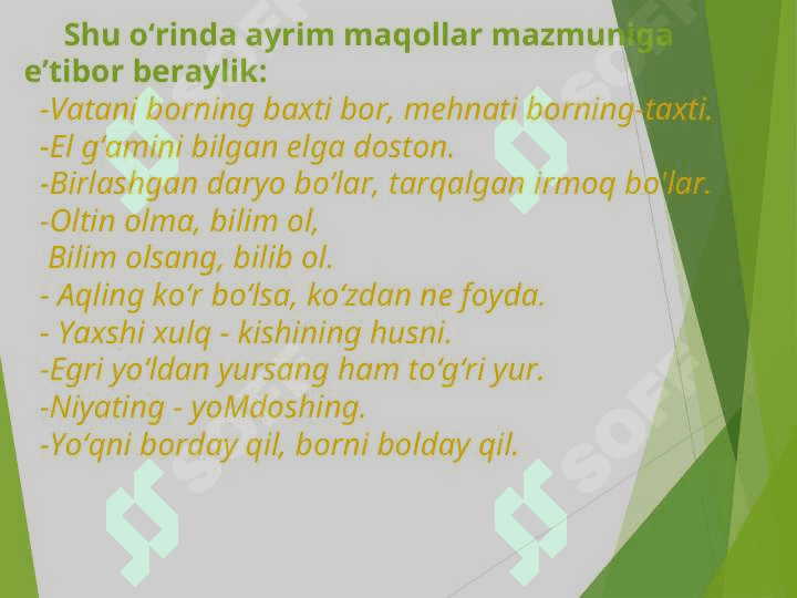 MAQOLLAR, TOPISHMOQLAR, OLQISH VA QARG‘ISHLAR TIZIMI 6