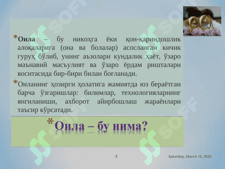 OILA TURLARI 3