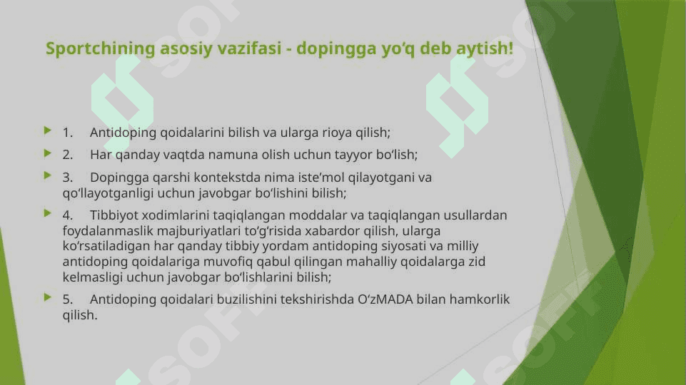 Sportchining huquq va majburiyatlari 3