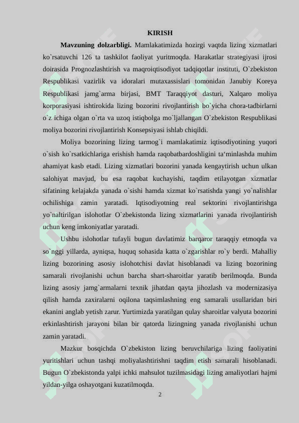 BIZNESDA LIZING MUNOSABATLARINING MAZMUN MOHIYATI 2