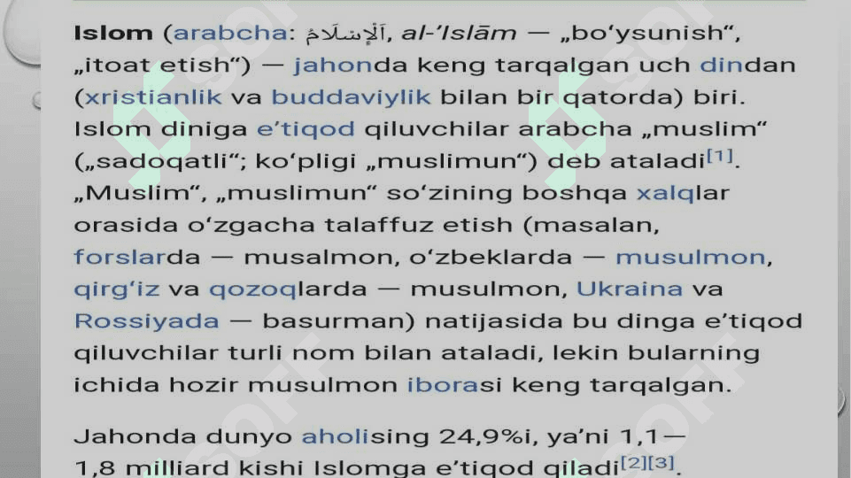 Islom dini qadriyatlari 2