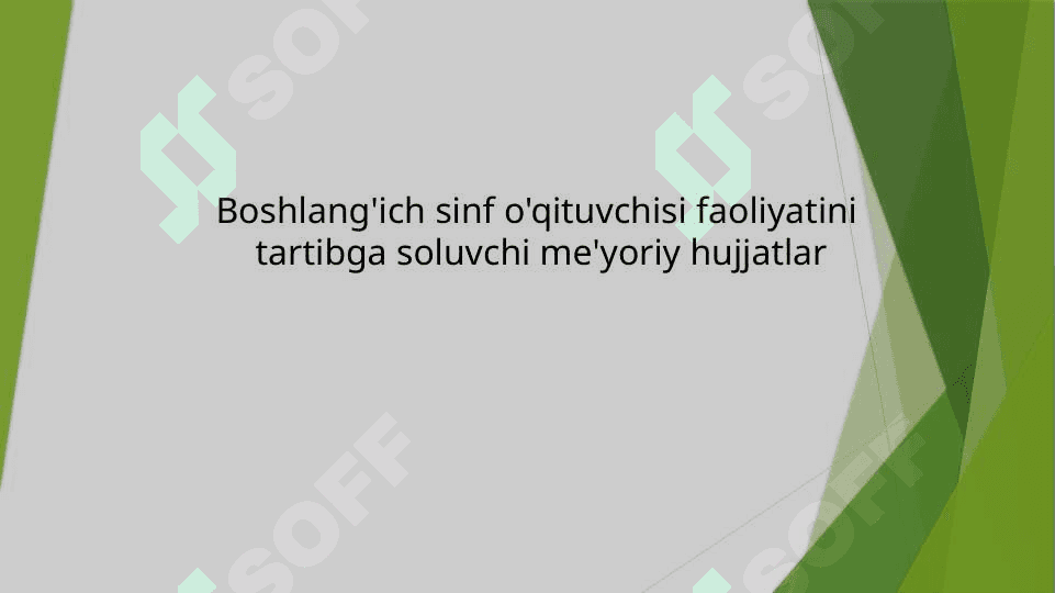 Boshlang’ich ta’limda me’yoriy hujjatlarni yuritish 2