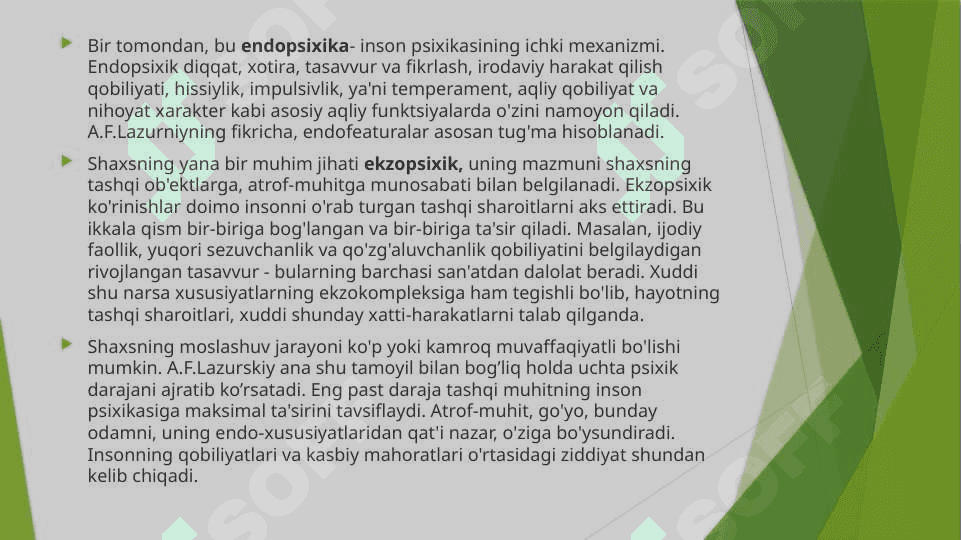 SHAXSNI O`RGANISHNING ZAMONAVIY NAZARIYASI 3