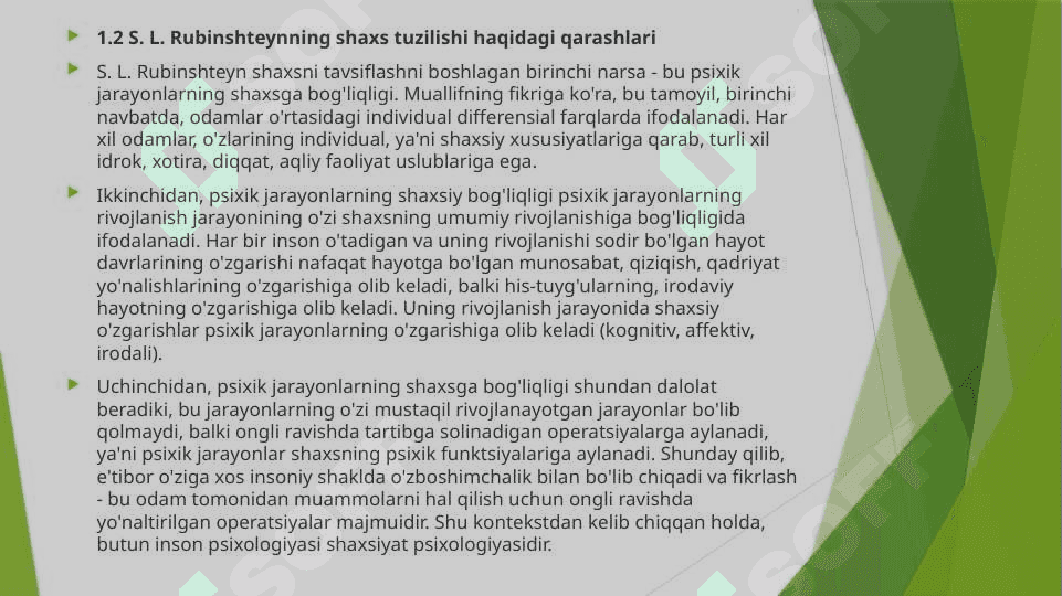SHAXSNI O`RGANISHNING ZAMONAVIY NAZARIYASI 4