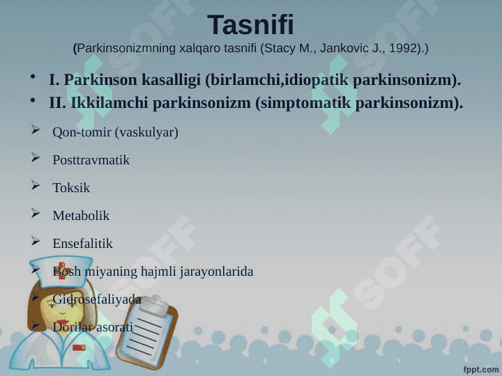 PARKINSON KASALLIGI. PARKINSONIZM 5