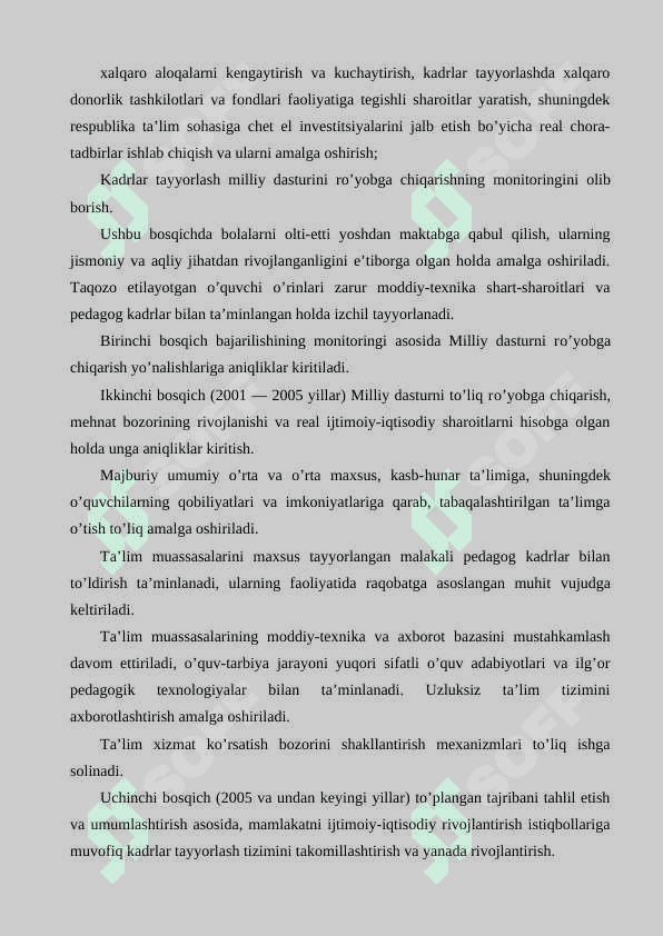 Kadrlar tayyorlash milliy dasturida ilm-fan va ishlab chiqarishning integratsiyalashuvi 8
