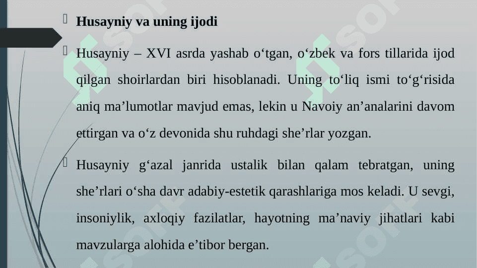 "DEVONI HUSAYNIY" ASARI 3