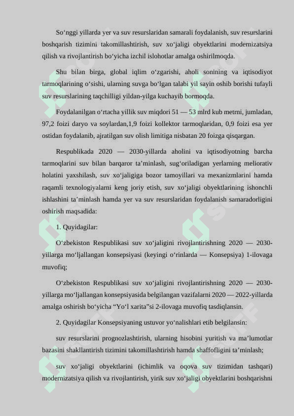 SUV KADASTRI VA IQLIM O'ZGARISHI MUAMMOLARI 3