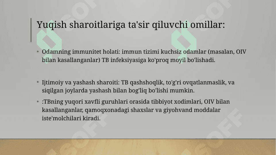 Tuberkulyoz (TB) etiologiyasi va dorilarga chidamli turlari 7
