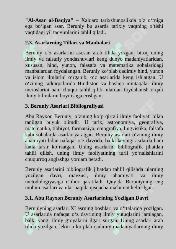 Abu Rayhon Beruniy asarlari biblografiyasi 6