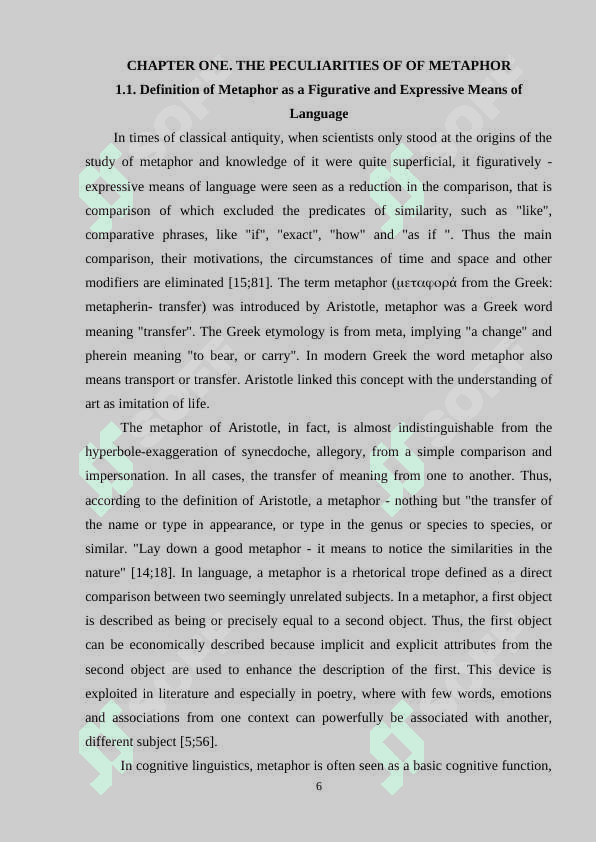 DISCUSS THE RELATIONSHIP BETWEEN METAPHORS AND SIMILES 6