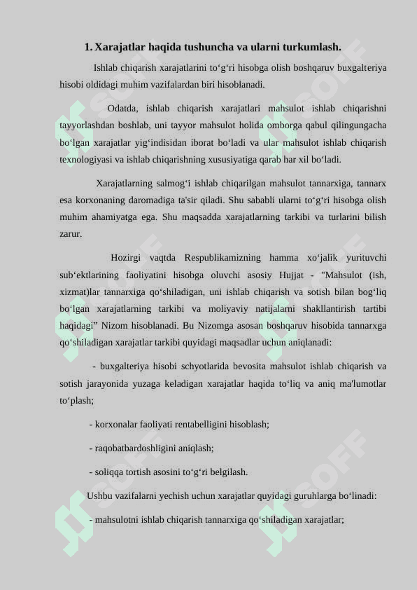 Boshqaruv hisobi tizimida material xarajatlari hisobi 2