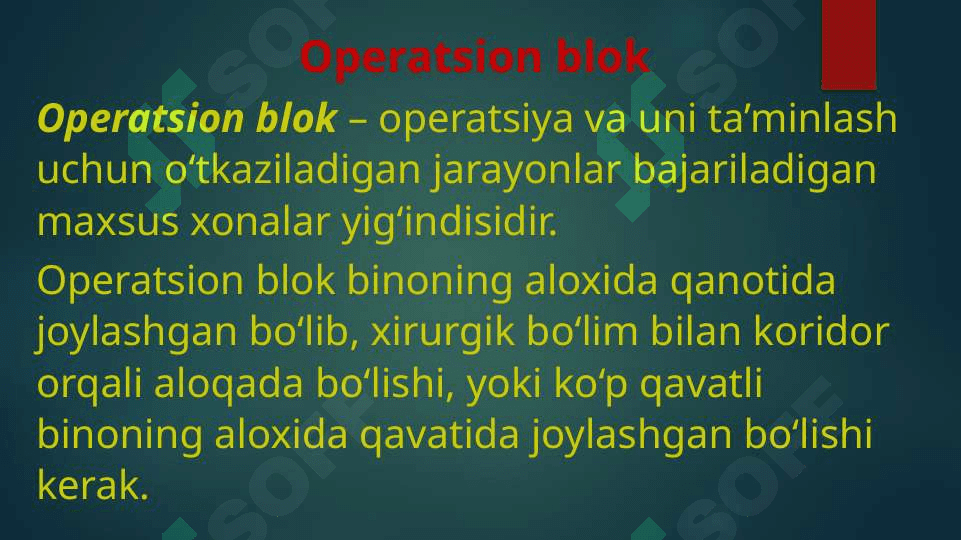 XIRURGIK STATSIONARDA SANITAR-EPIDEMIOLOGIK TARTIB 2