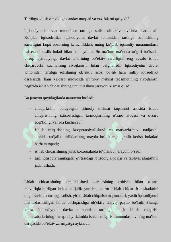 Korxonalar faoliyatini davlat tomonidan tartibga solish tartibi 7