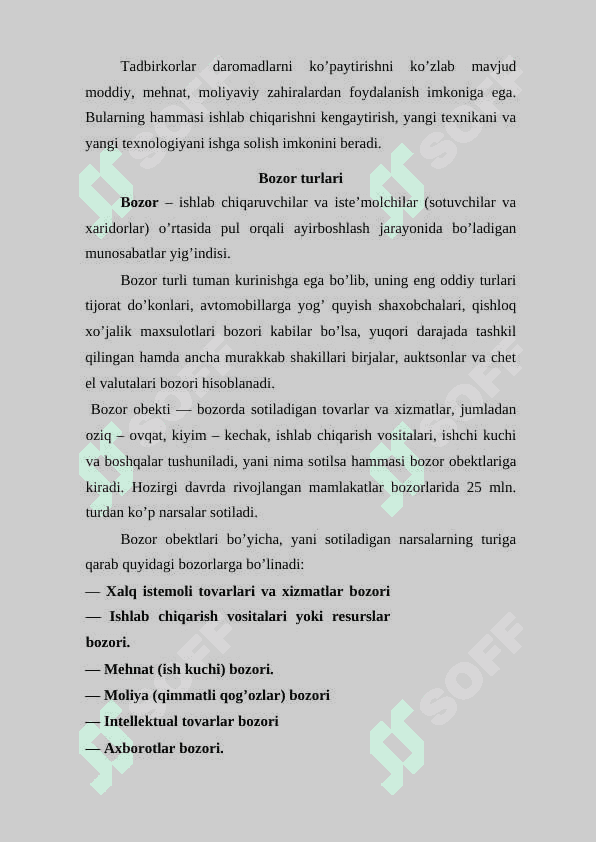 Bozorning davlat tamonidan tartibga solinishi 8