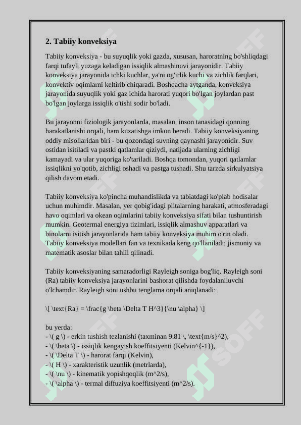 Konvektiv issiqlik almashinish turlari 4