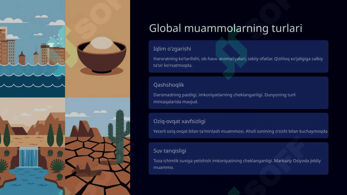 Global muammolarning milliy va mintaqaviy darajadagi yechimlarini topish 4