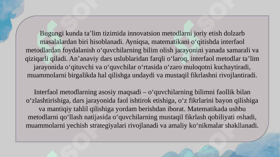 Interfaol metodlar 3