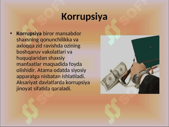 Korrupsiya namoyon bo lish shakllari 2