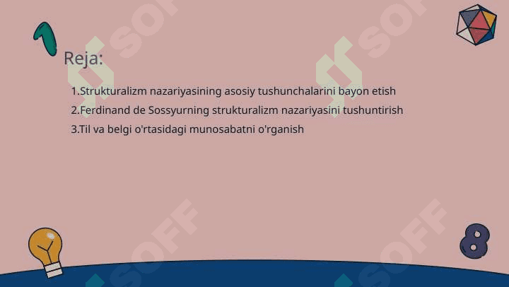 Ferdinand de Sossyurning lingvistik nazariyasi. Tilshunoslikda   strukturalizm 2